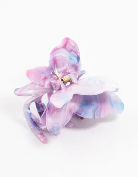 Acrylic Marbled Butterfly Claw Clip