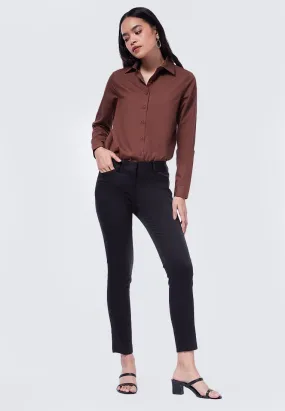 Basic Skinny Med Rise Manhattan Editor Pants