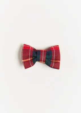 Belgravia Tartan Small Bow Clip in Red