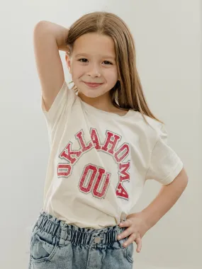 Children's OU Mega Arch Oatmeal Tee