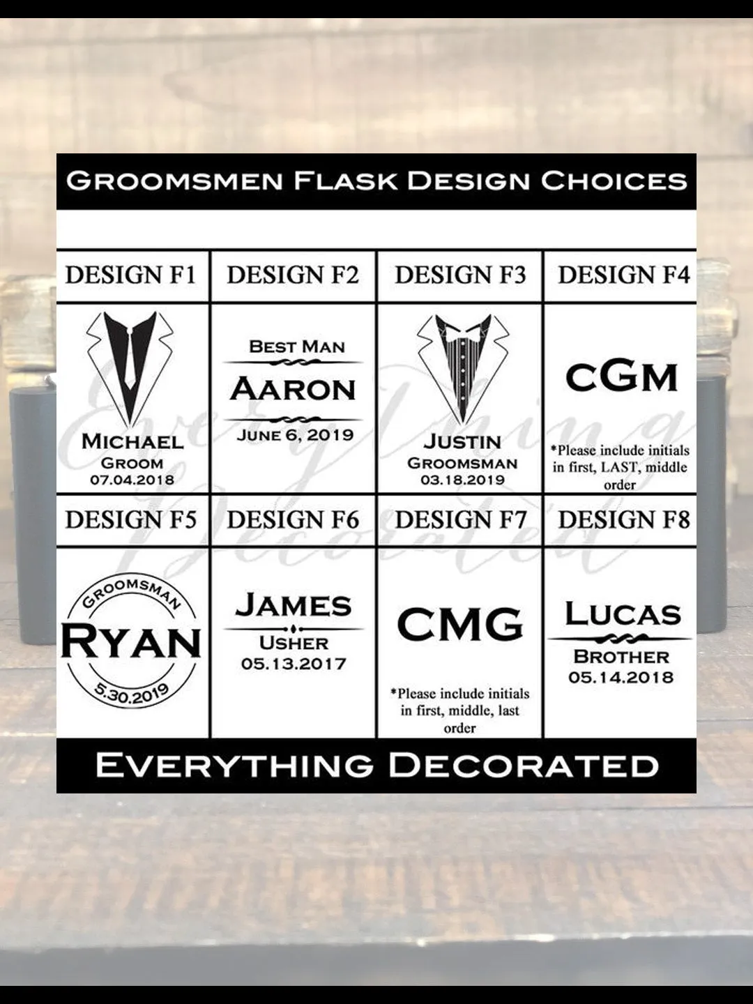 Groomsmen Flask