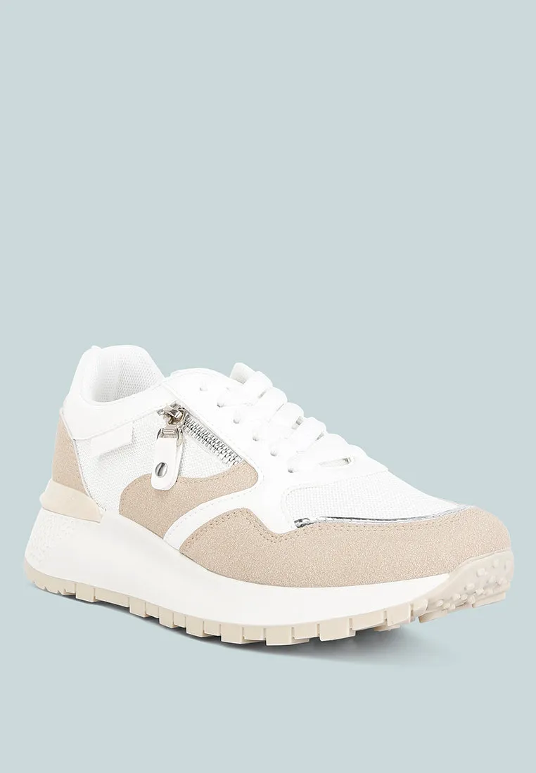 Juliette Chain Detailing Lace Up Sneakers