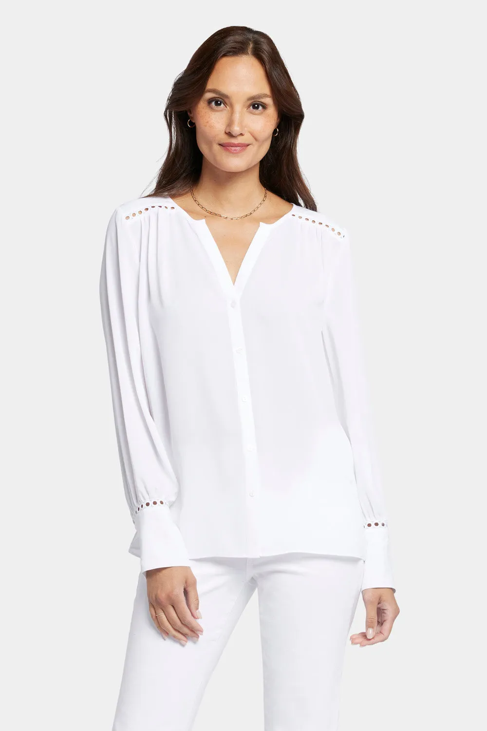 Liliana Peasant Blouse - Optic White