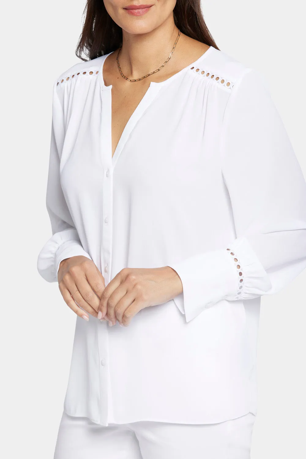 Liliana Peasant Blouse - Optic White