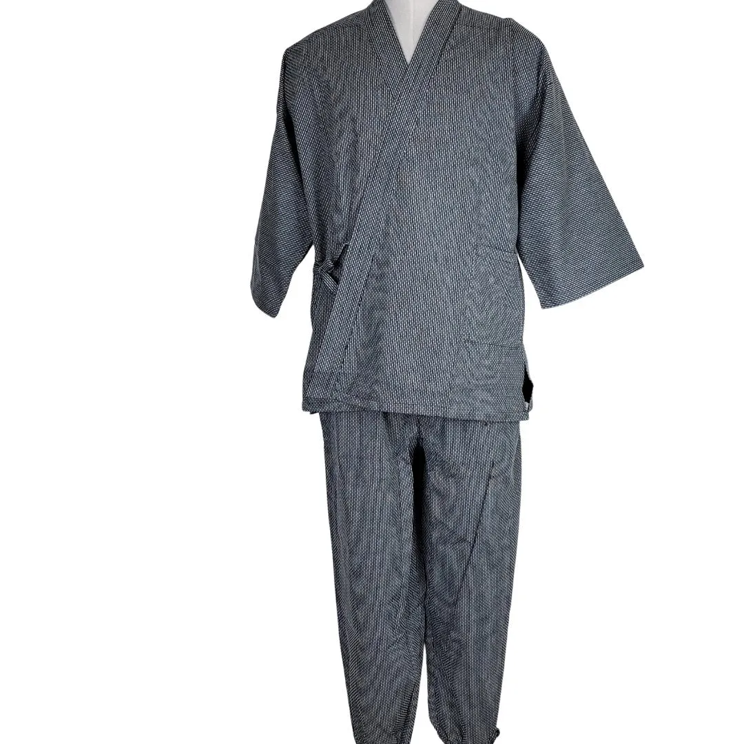 Mens 2pc Samue - Black with Sashiko Stitching