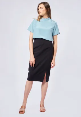 Midi Skirt with Slit Details