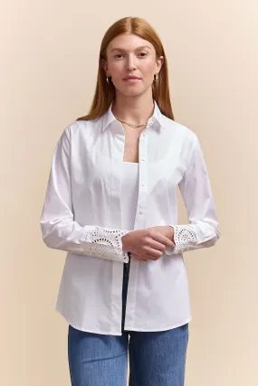 Semi-fitted shirt with embroidery